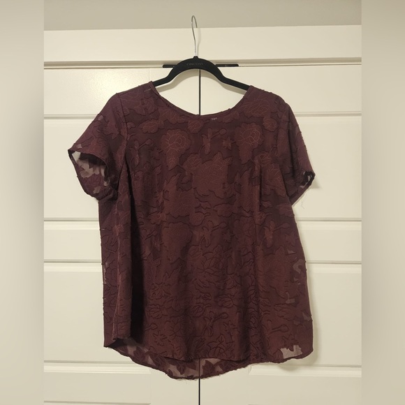 Burgundy Blouse Torrid 00 - Picture 1 of 4